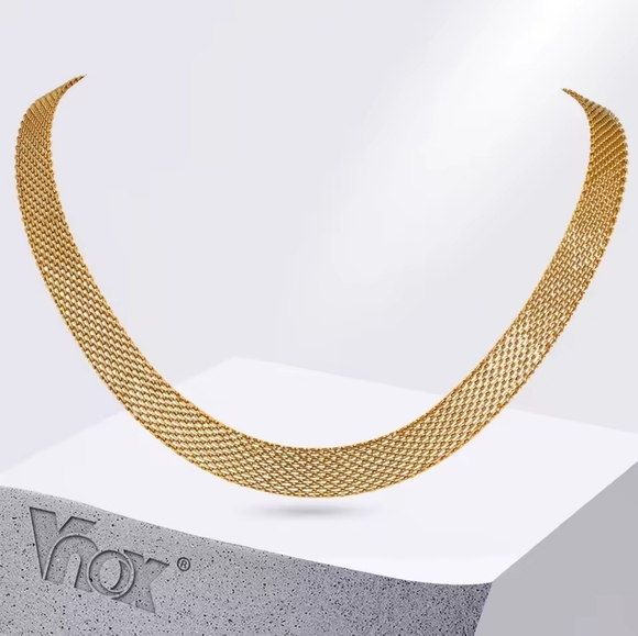 Jewelry - Elegant Gold✨️ Mesh Necklace GP STAINLESS steel Hypoallergenic. GORGEOUS ✨️
